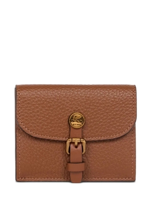 ETRO tumbled-leather card holder - Brown