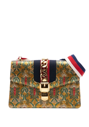 Gucci Pre-Owned 2016-2025 Small Canvas Brocade Sylvie satchel - Gold