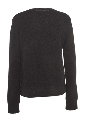 Saint Laurent Pre-Owned embroidered-motif sweater - Black