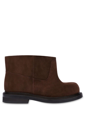 Moschino slip-on suede ankle boots - Brown