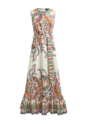 ETRO floral paisley-print cotton maxi dress - White