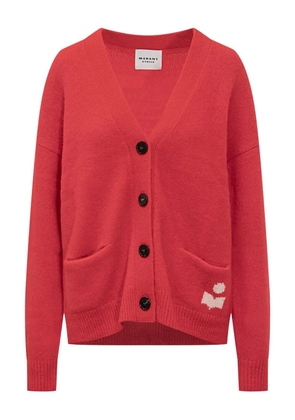 MARANT ÉTOILE Eborah-gf pocket button cardigan - Red
