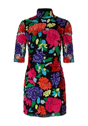 Naeem Khan beaded mock-neck dress - Black