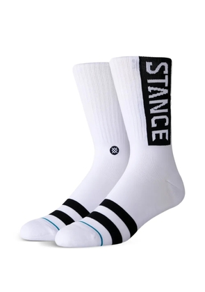 Stance logo-detail crew socks - White