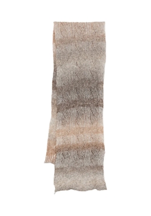 Kangra patterned-jacquard scarf - Brown