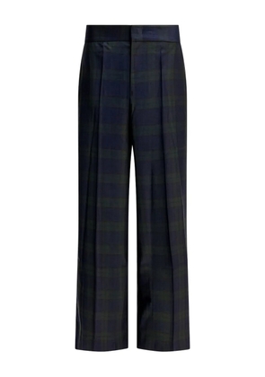 SA SU PHI plaid trousers - Blue