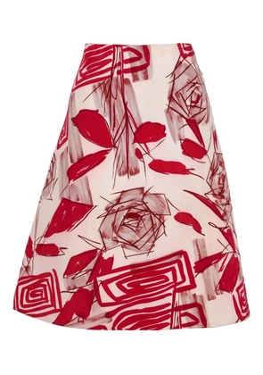 Marni floral-print skirt - Pink