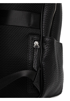 GUESS USA logo-plaque zip backpack - Black