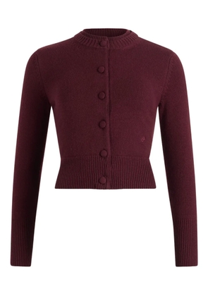 Patou double-collar wool cardigan - Red