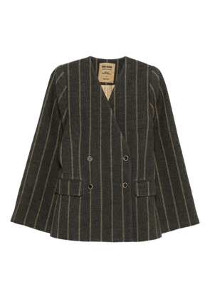 Uma Wang striped double-breasted blazer - Grey
