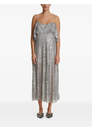 PNK sequin ruffled midi dress - Grey