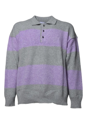 AMISH striped polo shirt - Purple