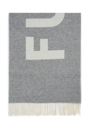 Fusalp logo-jacquard scarf - Souris/neige