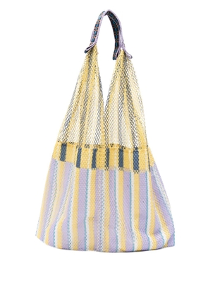Épice Elziver striped mesh shoulder bag - Yellow