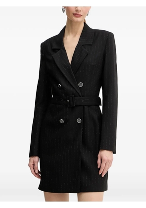 GUESS USA pinstriped belted mini dress - Black