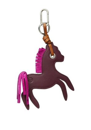 Tory Burch leather horse bag charm - Brown