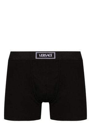 Versace 90s Logo ribbed long boxers - Black