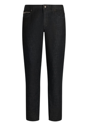 Dolce & Gabbana logo-plaque straight-leg jeans - Black