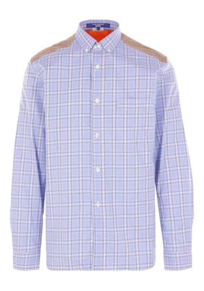 Junya Watanabe MAN checked quilted shirt - Purple