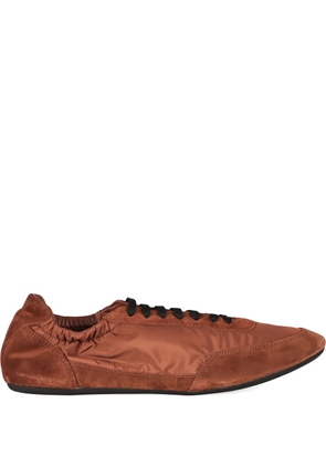 Prada Collapse suede-panelling sneakers - Brown