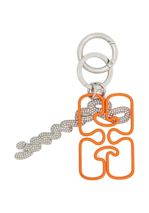 GANNI chain-embellished keyring - Silver