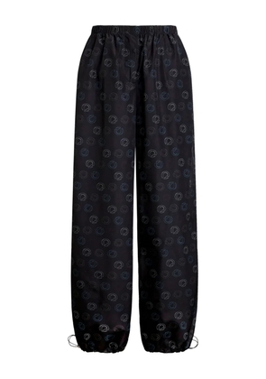 12 STOREEZ taffeta straight-leg trousers - Black