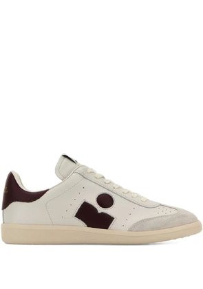 ISABEL MARANT leather logo sneakers - Neutrals