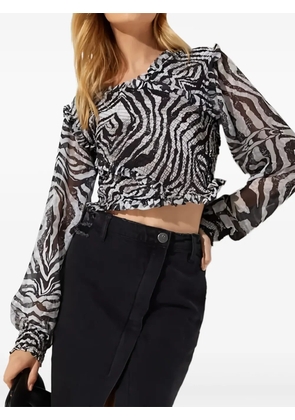 One Teaspoon zebra-pattern blouse - Black
