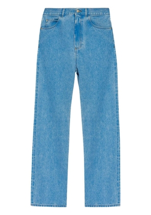 Marni logo-patch cotton jeans - Blue
