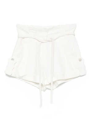 FARM Rio belted linen shorts - White