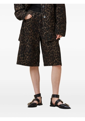 AllSaints leopard-print shorts - Brown