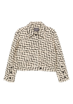 Lorena Antoniazzi tweed cropped jacket - Neutrals