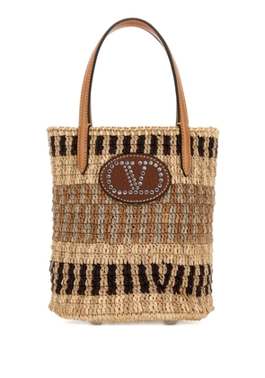 Valentino Garavani small top-handle tote bag - Neutrals