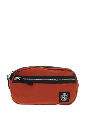 Stone Island logo-patch belt bag - Orange