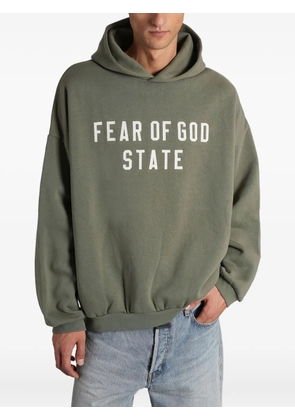 FEAR OF GOD ESSENTIALS logo-detail hoodie - Green