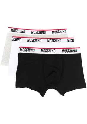 Moschino logo-waistband three-pack boxers - White