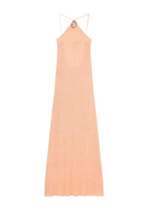 Alanui halterneck maxi dress - Neutrals