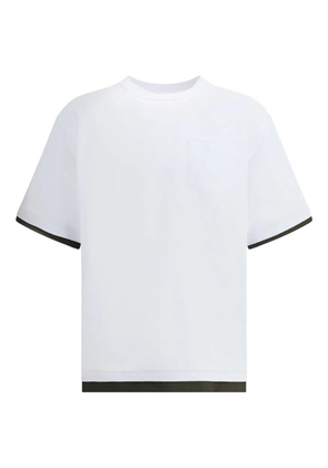 sacai pocket-trimmed jersey T-shirt - White