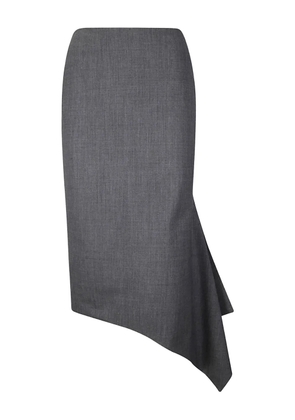 THELATEST Cassidy asymmetrical-drape skirt - Grey