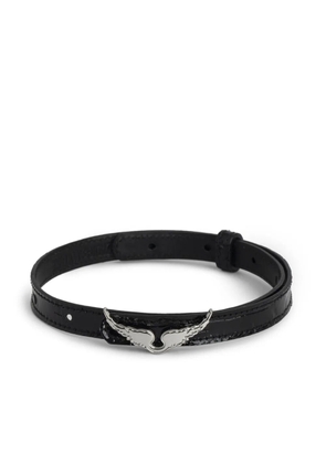 Zadig&Voltaire Rock leather bracelet - Black