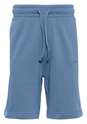 HUGO logo tape side cotton short - Blue