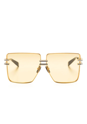 Balmain Eyewear Gendarme oversize-frame sunglasses - Gold