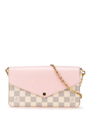Louis Vuitton Pre-Owned 2019 Damier Azur Calfskin Pochette Felicie crossbody bag - Pink