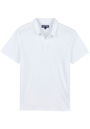 Vilebrequin Pyramid linen polo shirt - White