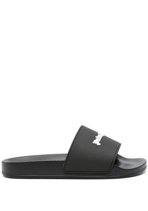 Palm Angels logo-embossed slides - Black