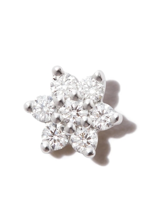 MARIA TASH 18kt white gold flower diamond single stud earring - Silver