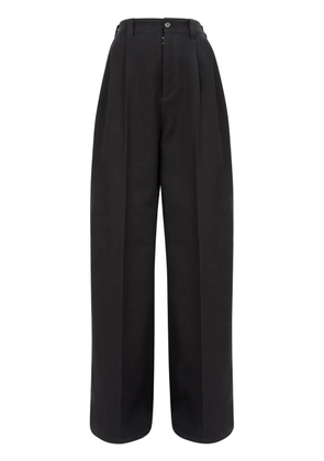 Maison Margiela high-waisted pleated wide-leg trousers - Black