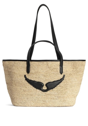 Zadig&Voltaire large Wings basket beach bag - Neutrals