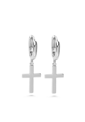 Nialaya Jewelry small Cross earrings - Silver