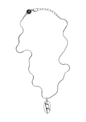 Diesel logo-pendant necklace - Silver